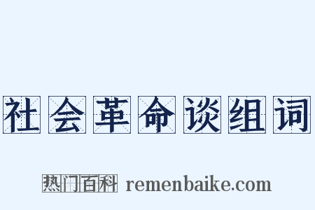 社会革命谈组词是什么意思的图片